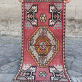 Vintage Turkish Mini Rug 1.6 x 3.3 ft