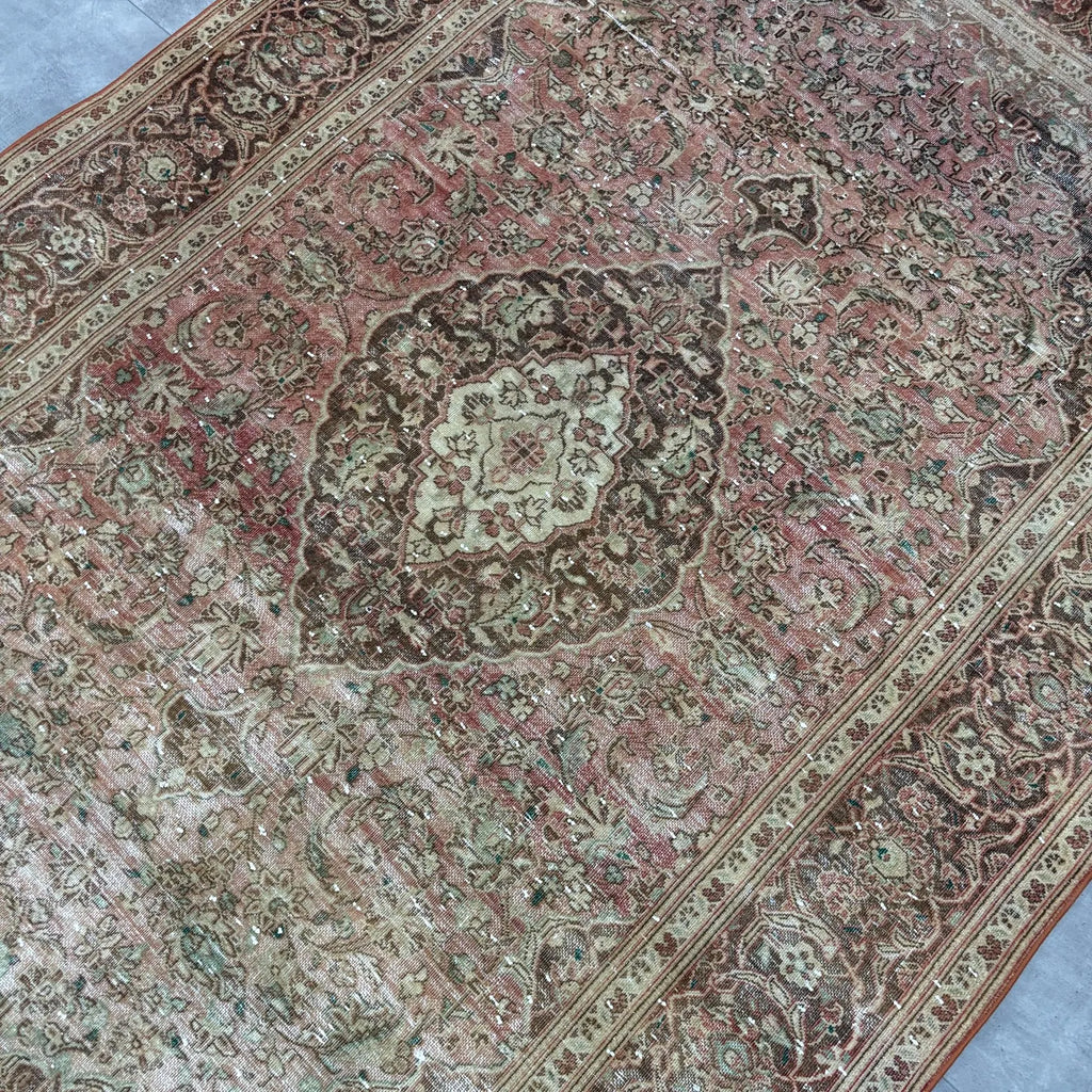 XL Vintage Persian Accent Area Rug 6.2 x 9 ft