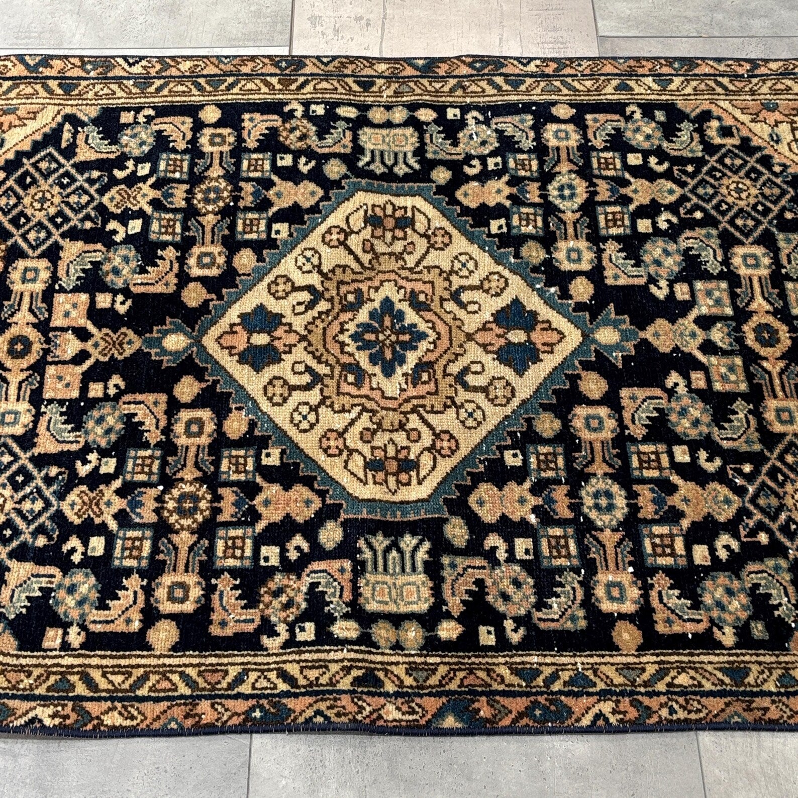 Vintage Persian Accent Area Rug 3 x 4.5 ft