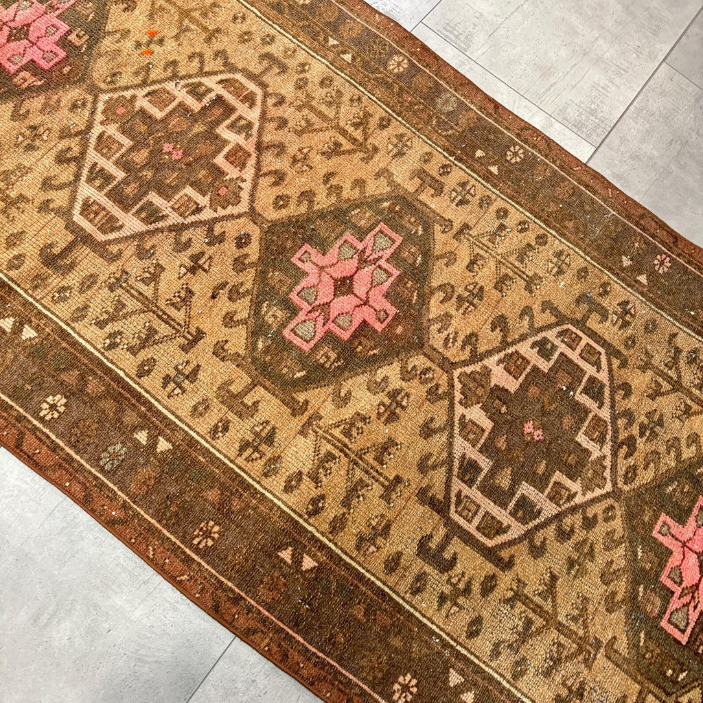 Vintage Persian Runner Rug 3.2 x 6.7 ft