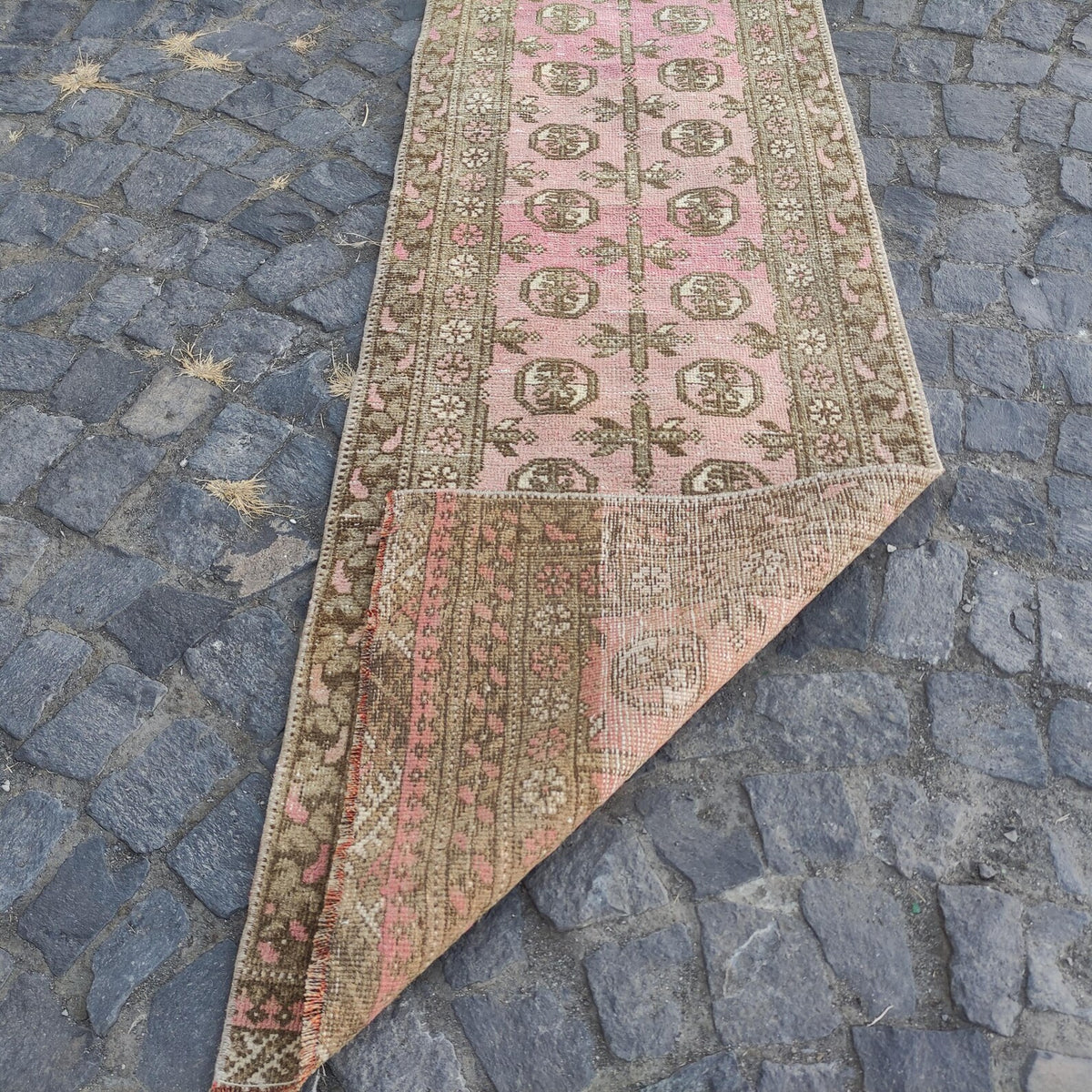 Vintage Afghan Runner Rug 2.2 x 8 ft