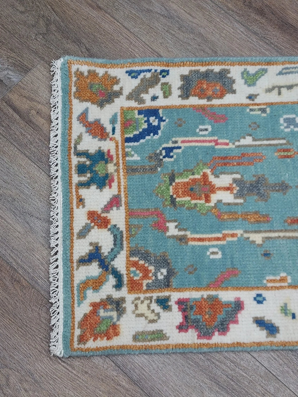 Modern Turkish Oushak Runner Rug 2 x 6 ft