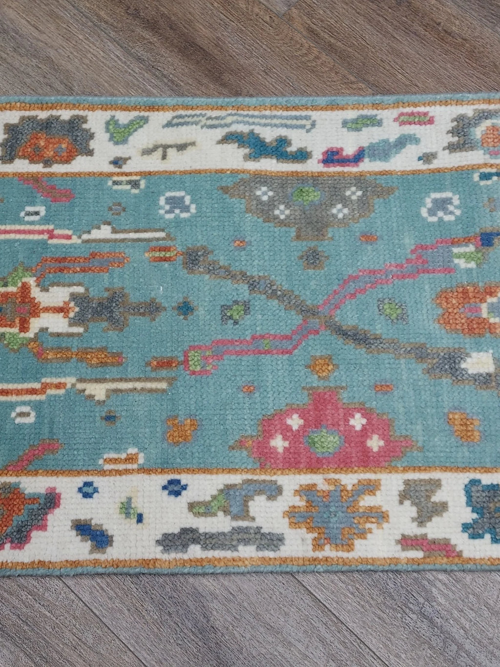 Modern Turkish Oushak Runner Rug 2 x 6 ft