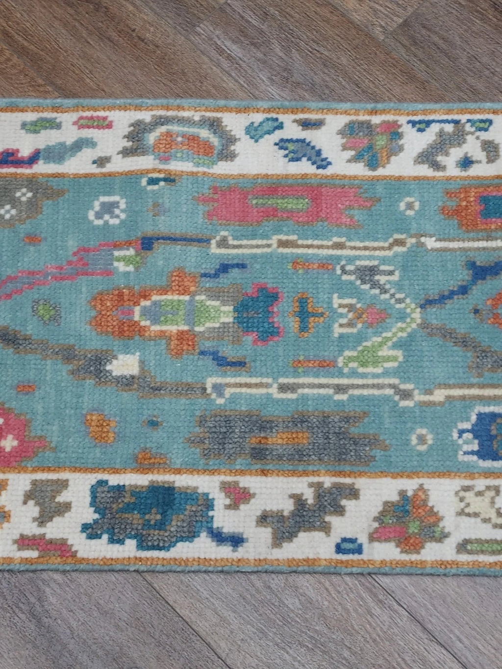Modern Turkish Oushak Runner Rug 2 x 6 ft