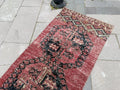 Vintage Turkish Runner Rug 2.2 x 8.5 ft